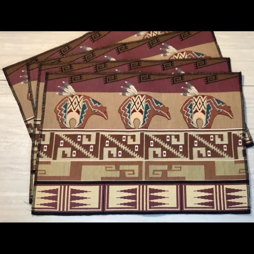 Western Slant Shadows Placemats (4), Pure Country.